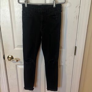 MOTHER LOOKER ANKLE FRAY  Guilty as sin Women's Black Jeans size 28